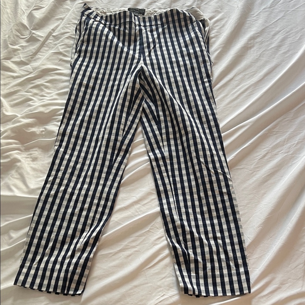Jcrew Black and White Gingham Martie Pants